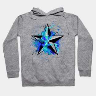 Nautical Splash Star - Blue/ Green Hoodie